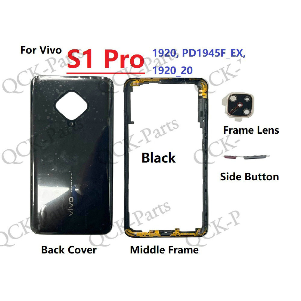 ฝาหลังแบตเตอรี่พร้อมกรอบกลางสําหรับvivo S1 Pro 1920 รูปที่ 2