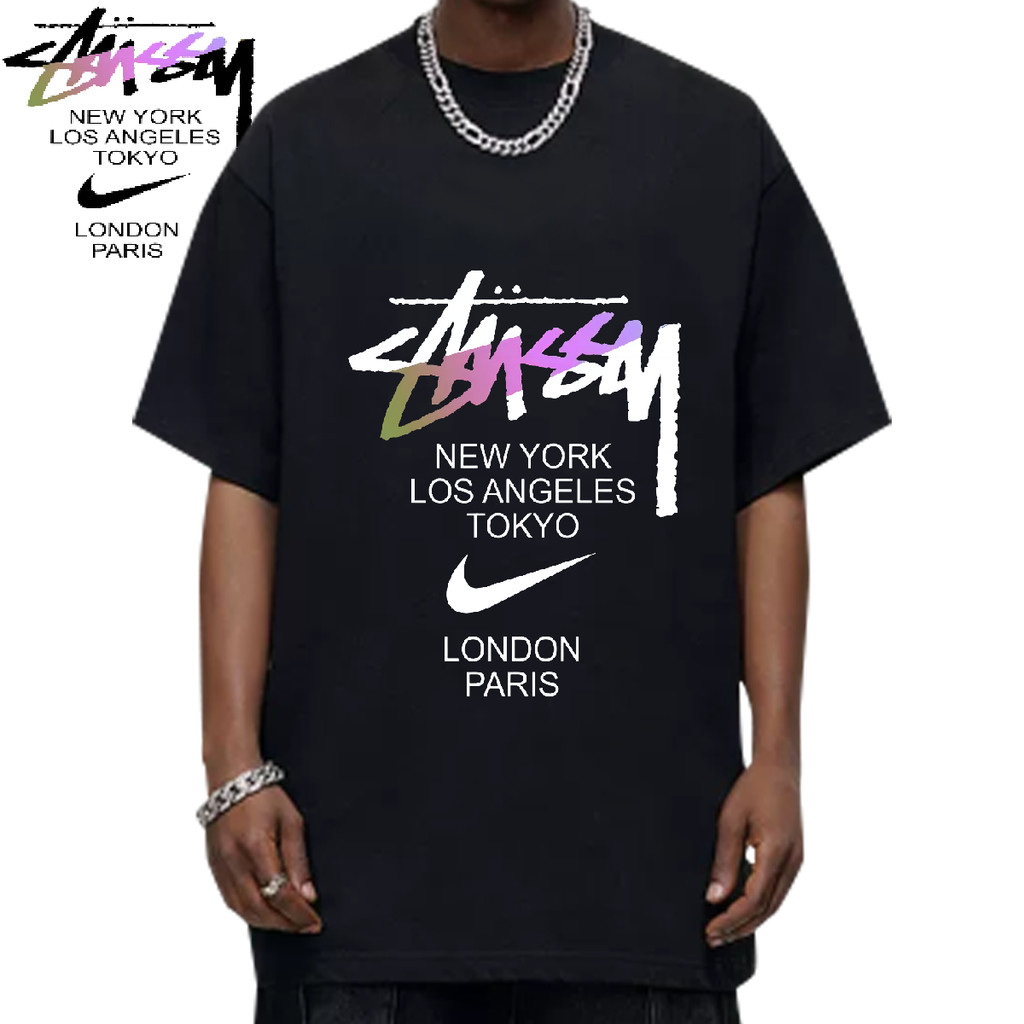 เกาหลี แบรนด์อินเทรนด์ ง่าย การว่างจากงาน ทั้งสองเพศ แขนสั้น เสื้อยืด