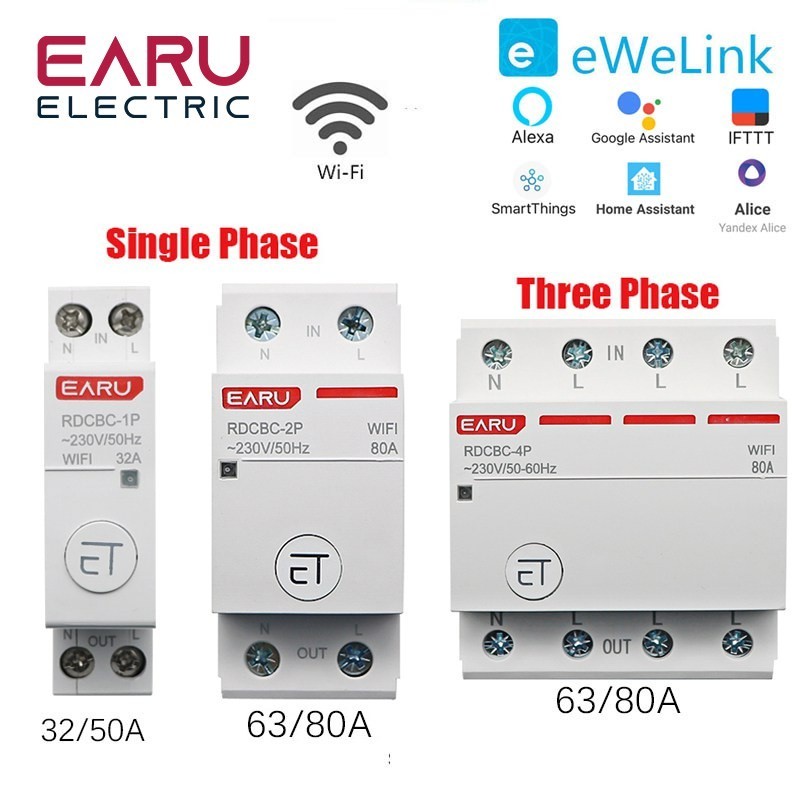 ❊Smart WiFi Circuit Breaker Time Timer Relay Switch Smart Home House Voice Remote Control by eWelink