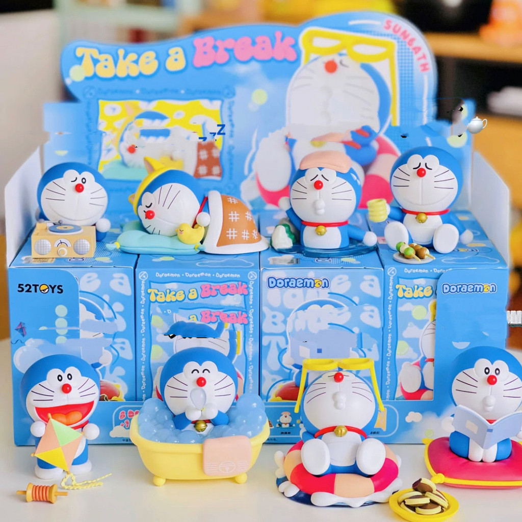 【OMG】doraemon bandai doraemon take a break doraemon กล่องสุ่ม doraemon 52toys ตุ๊กตาสุดยอดเยี่ยมและด