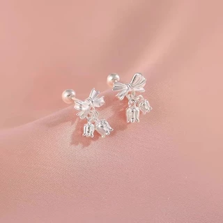 2024 ใหม่ Stud Earings สําหรับผู้หญิง Helix ต่างหู 925 Silver Plated ต่างหูเจาะชุดอุปกรณ์เสริมเครื่องประดับ