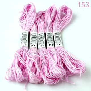 5 Skeins ด้าย DMC 150-326 ปักครอสติส 8 เมตร พรีเมี่ยมสีรุ้งเย็บปักถักร้อยไหมขัดฟัน