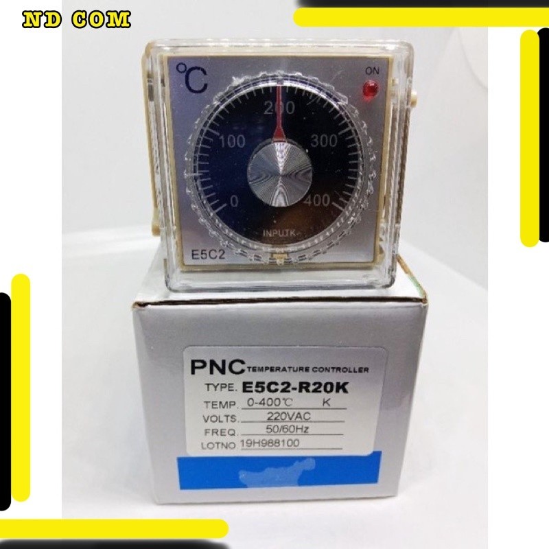 สุดคุ้ม! TEMPERATURE CONTROLLER TYPE E5C2-R20K  0-400 C. 220VAC พร้อม SOCKET