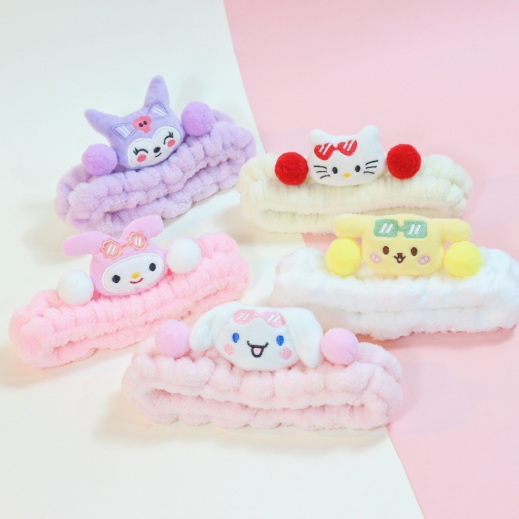ที่คาดผม ล้างหน้า ที่ใส่ผม หัวห่วง แต่งหน้า ลายการ์ตูนตูนผ้ากํามะหยี่ขนนิ่มห่วงคาดผม เครื่องประดับผม สวยงามน่ารัก