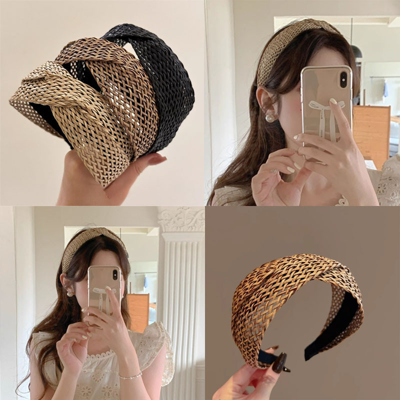 แฟชั่นเกาหลีสาวหวานวินเทจสาน Hairbands Headwear เครื่องประดับผม