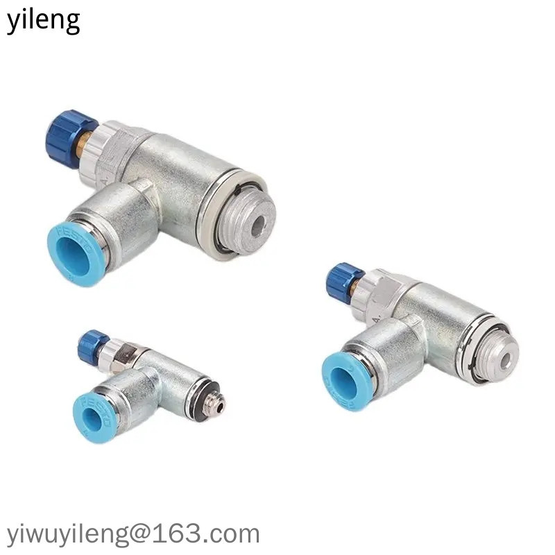 Festo ใหม่วาล์วปีกผีเสื้อทางเดียว GRLA/GRLZ-M5-1/8-1/4-3/8-1/2-QS-4-6-8-10-12-RS-D