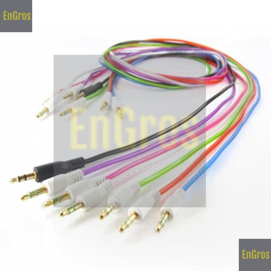 75CM - 100CM Aux Cable Shoelace รุ่น Aux Male to Male Audio Jack 1in1 โทรศัพท์มือถือลําโพง