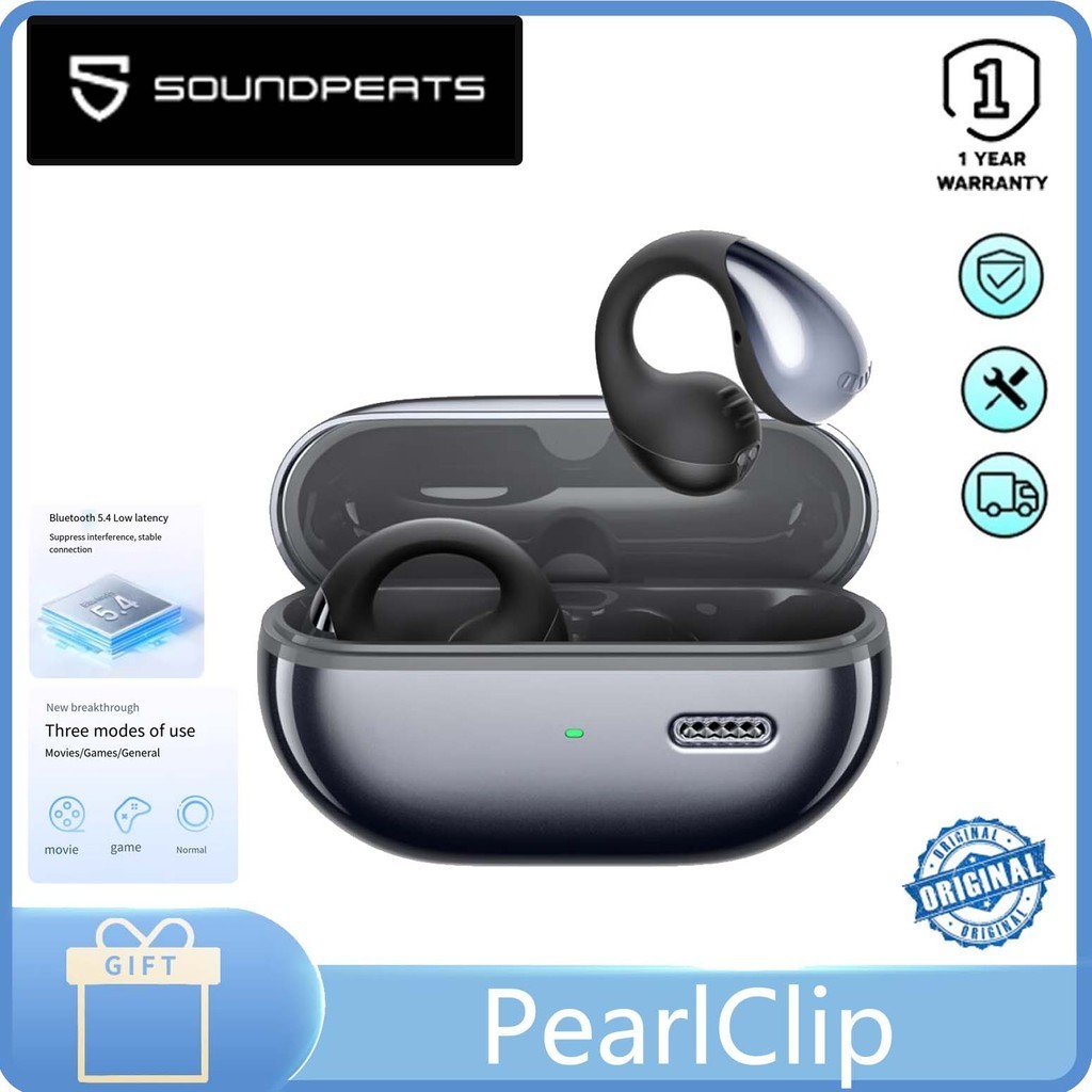 SoundPEATS PearlClip Bluetooth Headset air-bone conduction ear wireless hanging motion