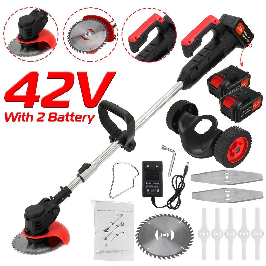 42v 1880W ไฟฟ้าไร้สายเครื่องตัดหญ้า 13000mAh เครื่องตัดหญ้า Hedge Trimmer ปรับมือถือสวนตัดแต่งกิ่งเค