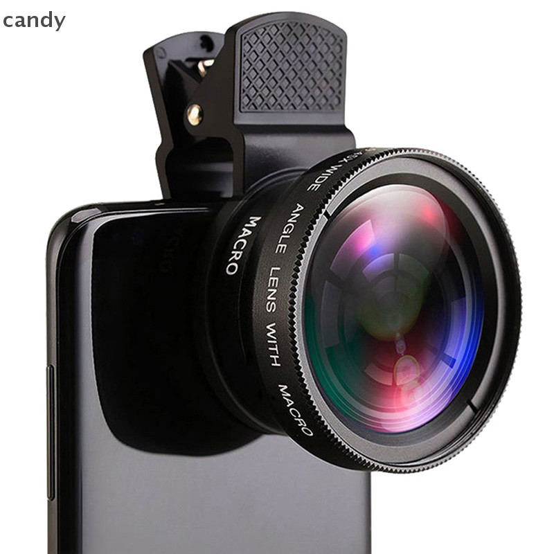 Ndy 2in1 Fisheye เลนส์โทรศัพท์ 0.45X มุมกว้างซูม Fish Eye Macro เลนส์กล้องชุดคลิปเลนส์โทรศัพท์สําหรับสมาร์ทโฟน N