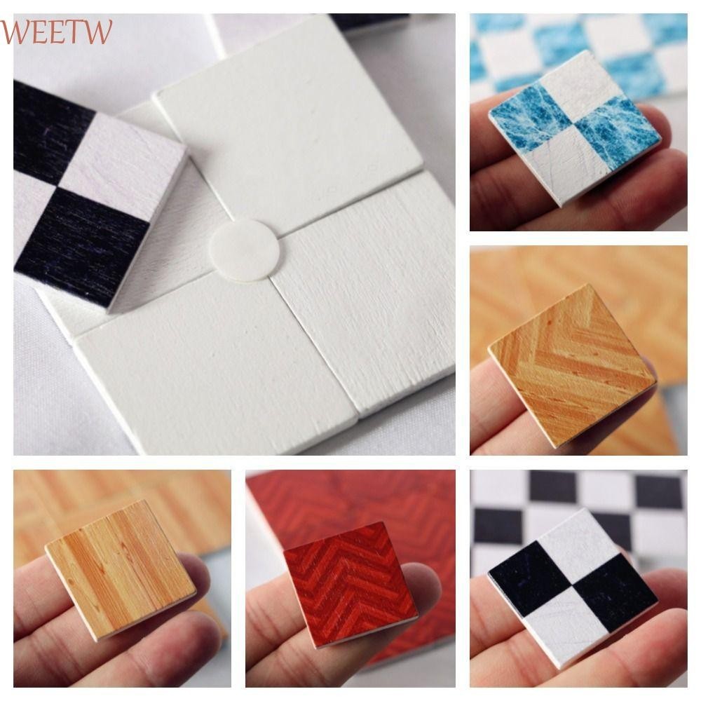 สุดสัปดาห์ 9ชิ้น/เซ็ต1:6/1:12บ้านตุ๊กตาเฟอร์นิเจอร์,แกล้งเล่นตารางบ้านตุ๊กตาพื้นไม้,บ้านตุ๊กตาอุปกรณ์ของเล่นเพื่อการศึกษา ทําเอง ขนาดเล็กกระเบื้องเซรามิกเด็ก/เด็