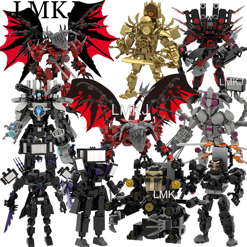 เข้ากันได้กับ Lego skibidi toilet titan/titan tv man v3/titan cameraman v2/titan เจาะ man v3 Buildin