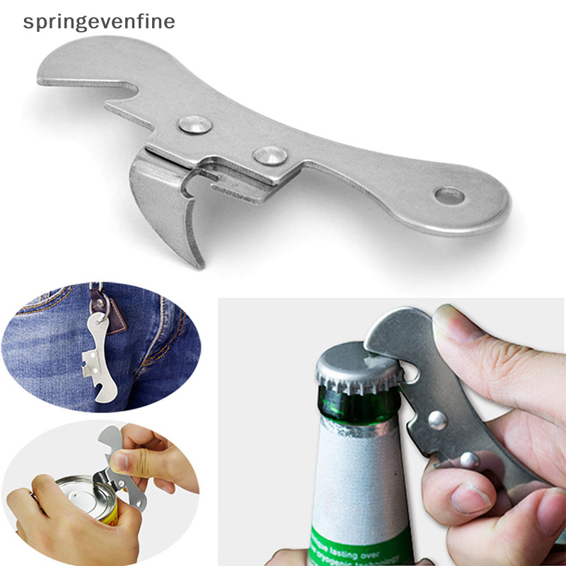 Springevenfine Stainless Steel Manual Tin Can Opener Bottle Jar Beer Opener Springevenfine