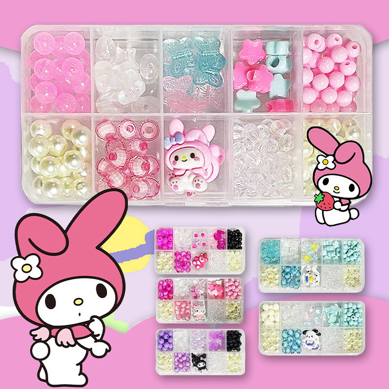 ประดับด้วยลูกปัดมือ DIY ชุดลูกปัด ร้อยลูกปัด diy Sanrio ชุดร้อยลูกปัด เครื่องประดับDIY ชุดหัดร้อยลูกปัด - รูปที่ 3