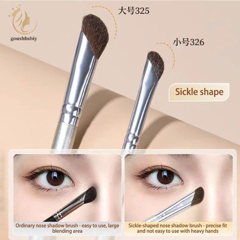 [goushbshiy] ใหม่แปรงเงาจมูกนุ่มมุมจมูกแบน Contour Smudge แปรงแต่งหน้า High Blush เครื่องสําอางเครื่องมือ TH