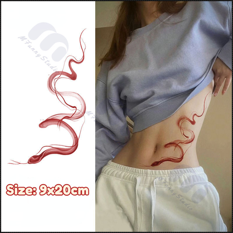 【MF Magic Tattoo】งูสักชั่วคราว ชั่วคราว Tattoo สติกเกอร์กันน้ําติดทนนาน 3-6 วัน