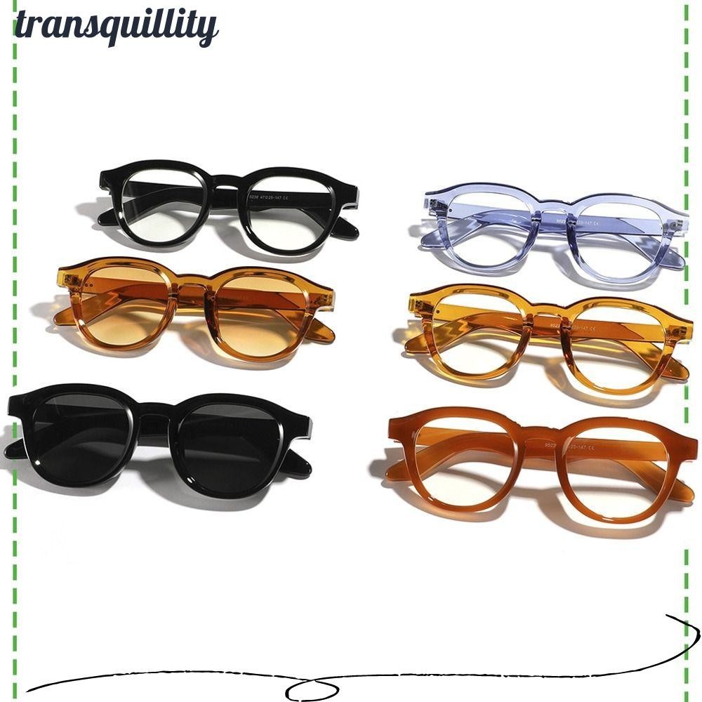 Transquillity แว่นตากันแดดผู้หญิง, Beach Travel UV400 Retro แว่นตากันแดด, Punk อุปกรณ์เสริมรอบกรอบ Anti-สะท้อนแสงสีดํา Shades