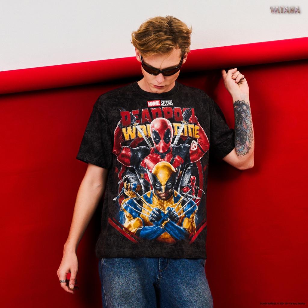 เสื้อเลือกตั้ง VATANA - เสื้อยืดพิมพ์ลาย DEADPOOL&WOLVERINE ลิขสิทธิ์ MARVEL