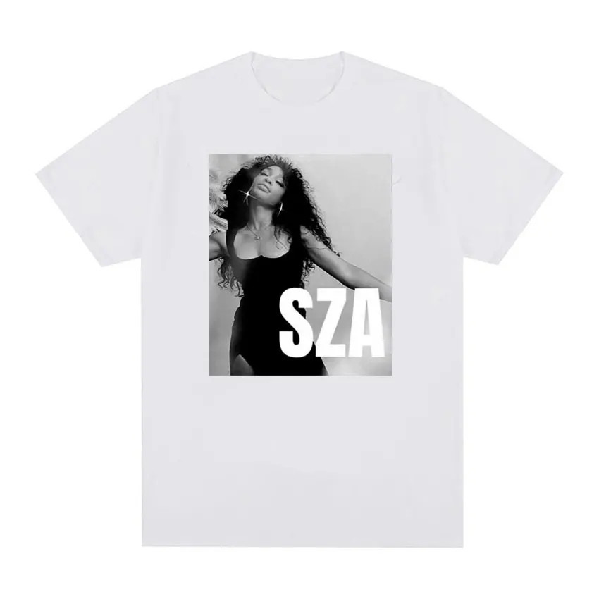 Limited Sza Aesthetic Vintage T Shirt Sza Black and White Music RnB Singer T-shirt Men Women Hip Hop
