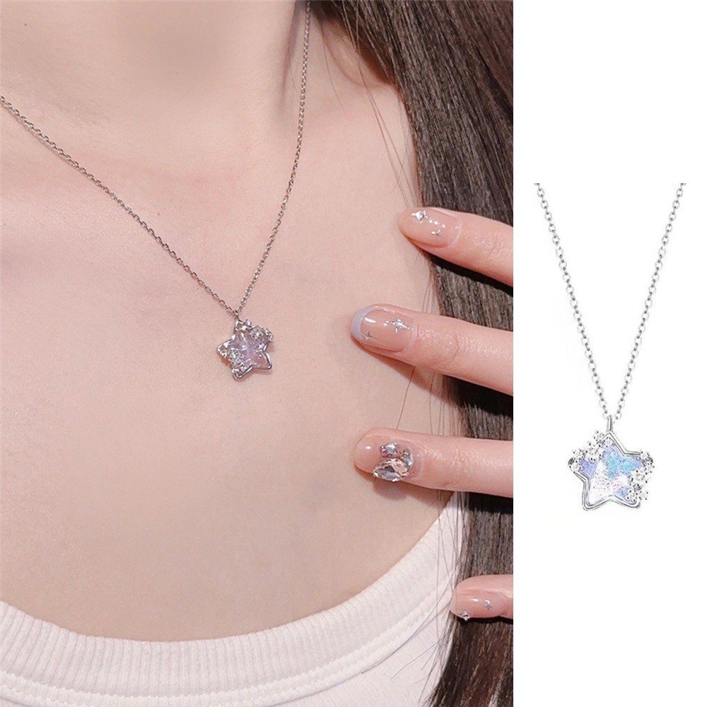 2024 จี้สร้อยคอ Starry Sky เปลี่ยนสีได้ Sweet Dreamy สําหรับผู้หญิง