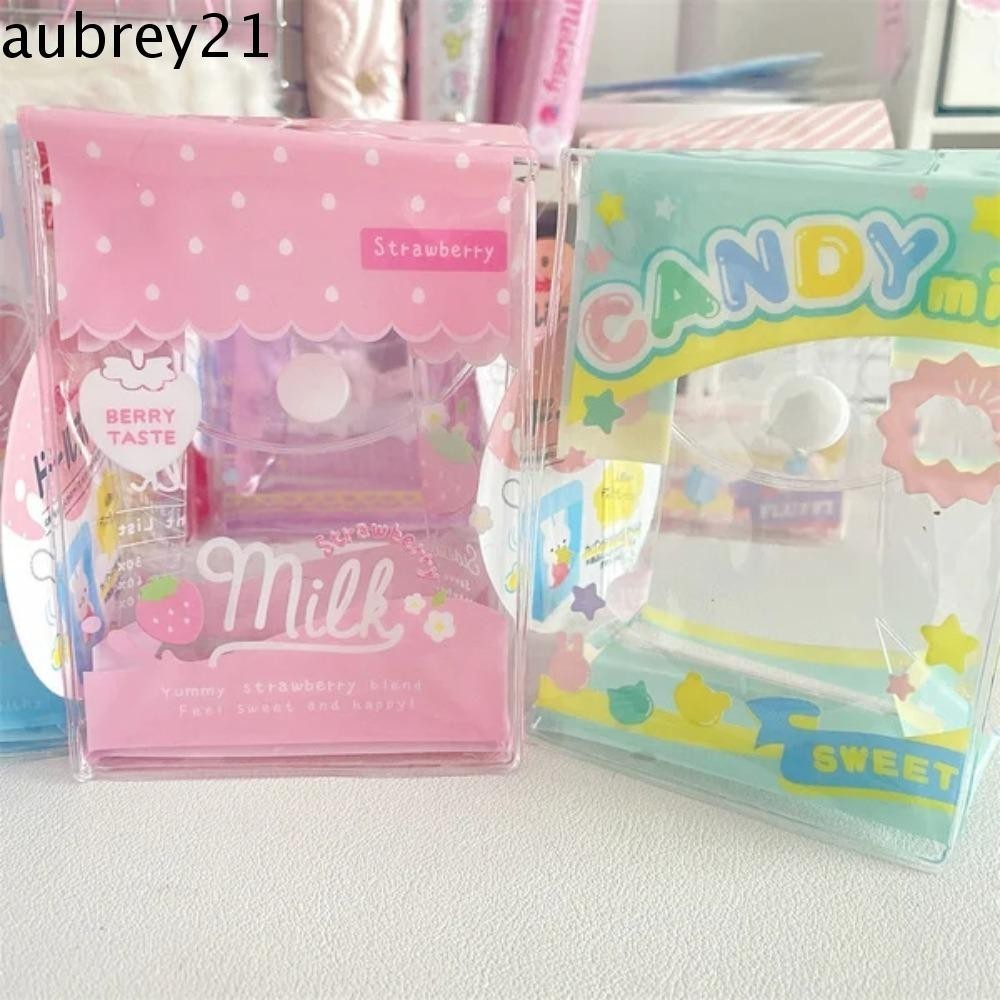 Aubrey1 กระเป๋าเก็บตุ๊กตามินิ, กระเป๋าใส่ตุ๊กตา Chiikawa แบบพกพาสีลูกกวาด, มินิสร้างสรรค์หวาน PVC ใสกระเป๋าตุ๊กตาของเล่นเด็ก