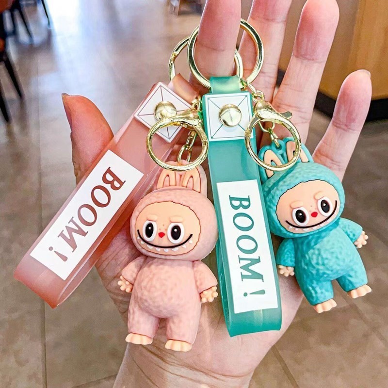 พวงกุญแจตุ๊กตาการ์ตูนน่ารัก labubu พวงกุญแจกันน้ำ พร้อมส่ง