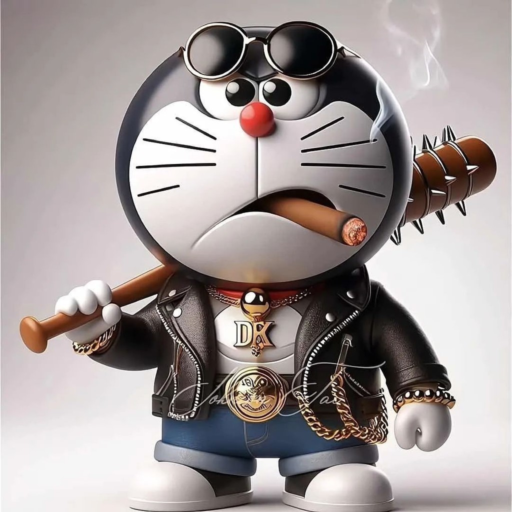 สติ๊กเกอร์ติดรถยนต์โดราเอมอนครอบงํา Guilty City Doraemon สติ๊กเกอร์ตกแต่งกันน้ํา Doraemon Cat Scratch Blocking Sticker20240804