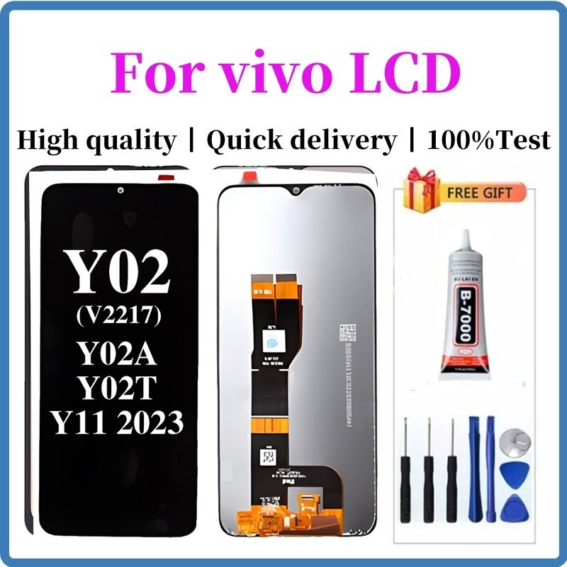 สําหรับVivo Y02 V2217 Y02A Y02T Y11 2023 LCD Touch Screen Digitizerใหม่สําหรับLCDเปลี่ยนชิ้นส่วน