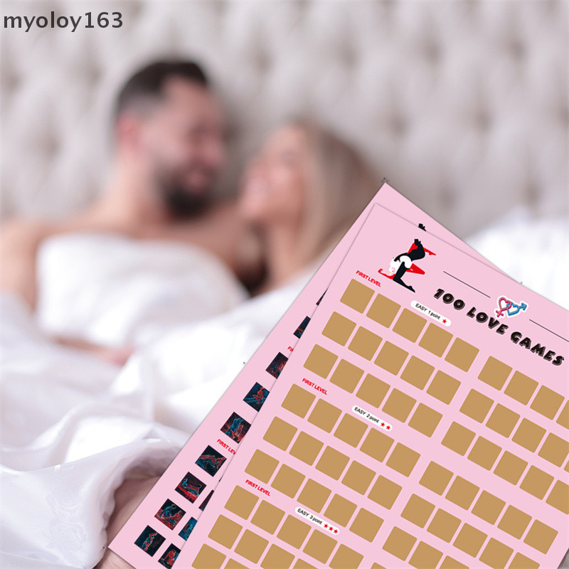 Myoloy ใหม่ 100 Love Games Sex Pose โปสเตอร์วันวาเลนไทน์-ปิดของขวัญสําหรับคู่รัก TH