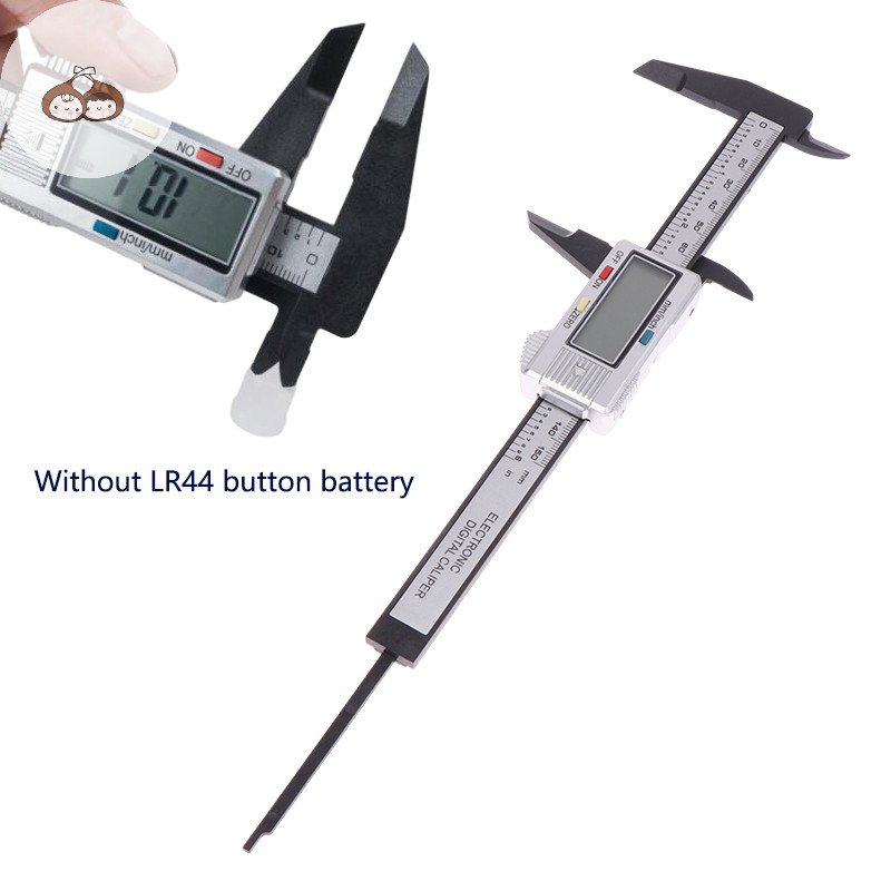 Bef เครื่องมือวัดไมโครมิเตอร์ไม้บรรทัดดิจิตอล 150 มม.อิเล็กทรอนิกส์ Digital Caliper คาร์บอนไฟเบอร์ Dial Vernier Caliper Gauge TH