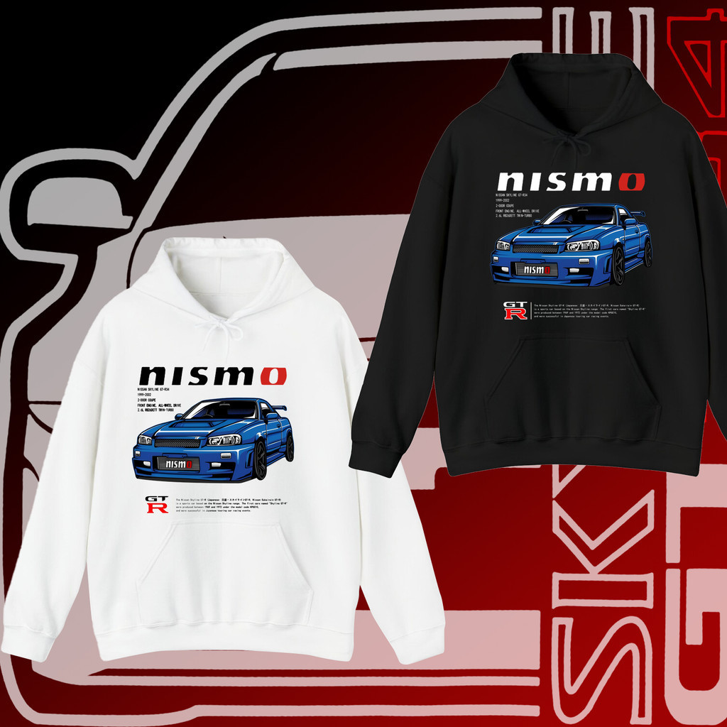 ผ้าฝ้ายแขนยาวหลวม Hoodie สำหรับนิสสัน GTR, นิสสัน JDM ชายและหญิง
