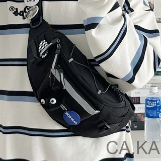 CA.KA เวอร์ชันเกาหลี กระเป๋าคาดเอว เรียบง่าย กระเป๋ากันน้ํา สำหรับผู้ชาย ใหม่แฟชั่น