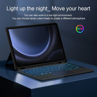 (รุ่นไทย) Magnetic Keyboard Case ไร้สายถอดแม่เหล็กคีย์บอร์ดสําหรับSamsung Galaxy Tab S9 S10 Ultra S9 S10 FE 10.9 สมาร์ทS9 S10 FE Plus S7 S8 S9 S7 FE A8 S6 lite A9 Plusกรณีแท็บเล็ต Keyboard Case