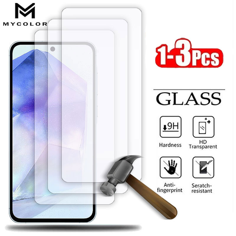 ฟิล์มกระจกนิรภัยกันรอยหน้าจอสําหรับ Samsung ss Galaxy A16 A06s A06 A05 A05s A55 A54 A53 A52 A52s A71 A51 A35 A33 A34 A25 A24 A15 A14 5G 4G 2024