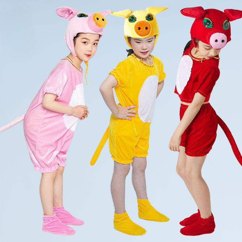 พร้อมส่ง น่ารัก ลูกหมู ลูกหมูที่มีความสุข ชุดคอสเพล ชุดเต้นรํา อายุ 3 ถึง 14 ปี วันเด็ก ลายการ์ตูนสัตว์ ชุดเต้น ชุดคริสมาสเด็กผู้หญิง ชุดเด็กผู้หญิง ชุดคริสต์มาสเด็ก ของขวัญปีใหม่ ฮาโลวีน คริสต์มาส เครื่องแต่งกายตรุษจีน