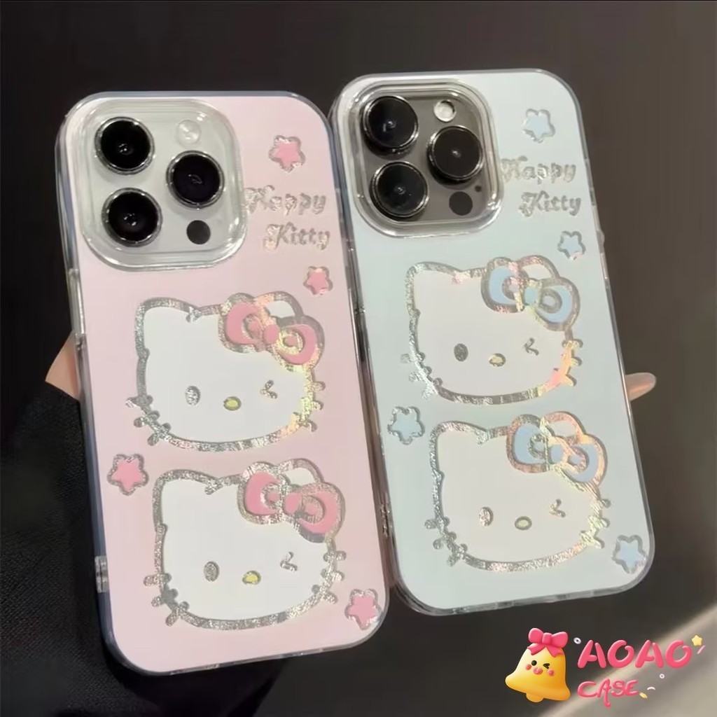 การ์ตูนน่ารัก เฮลโลคิตตี้ นุ่ม เคสIPhone 11 15 13 12 14 Pro Max 7 8 Plus XR X XS Max SE 2022