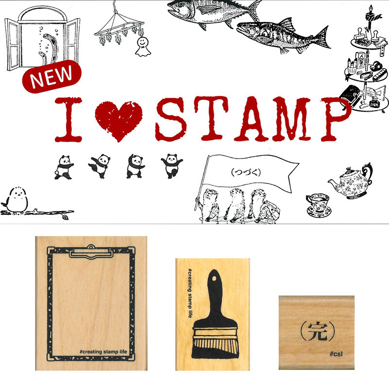 ญี่ปุ่นญี่ปุ่น KODOMO NO KAO ไม้ซีล NI LOVE STAMP Series คู่มือซีล 1533