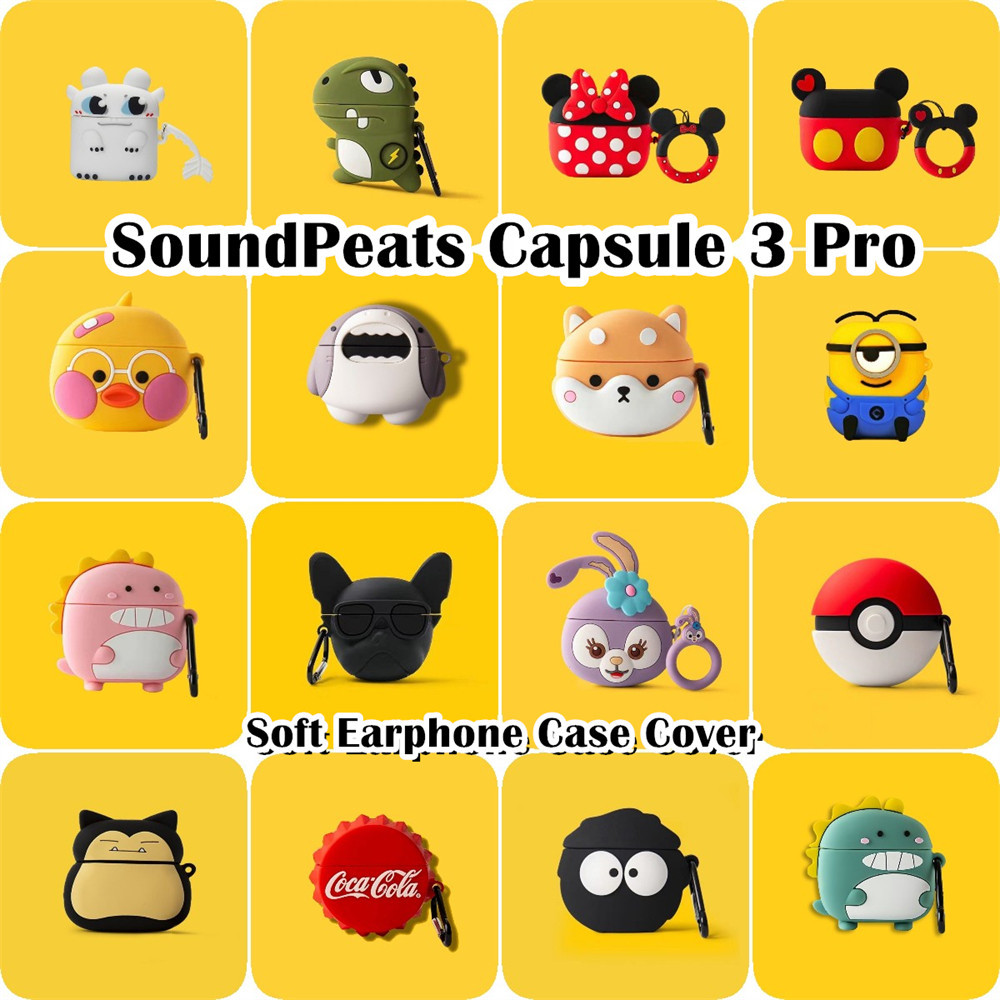 READY STOCK!นําไปใช้กับ SoundPeats Capsule 3 Pro เคส Case เคสหูฟัง ซิลิโคนนุ่ม น่ารัก เคสหูฟัง NO.1