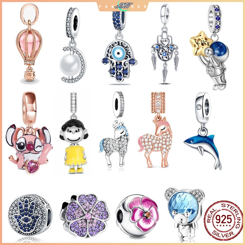 สร้อยข้อมือเงินสเตอร์ลิง 925 ออกแบบดอกไม้และโคอาล่า พร้อมความหมายด้านโชคดี เป็นของขวัญพิเศษสำหรับผู้