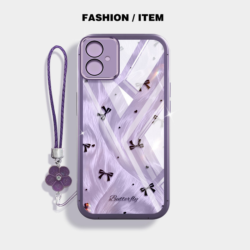 แฟชั่น Dreamy Feeling เคสโทรศัพท์กันกระแทกสําหรับ Samsung Galaxy A06 A05S A05 A04E Core A04 A03 Core A03S A02S M02S ปลอกโปร่งใสฝาครอบป้องกันดอกไม้เชือกแขวน
