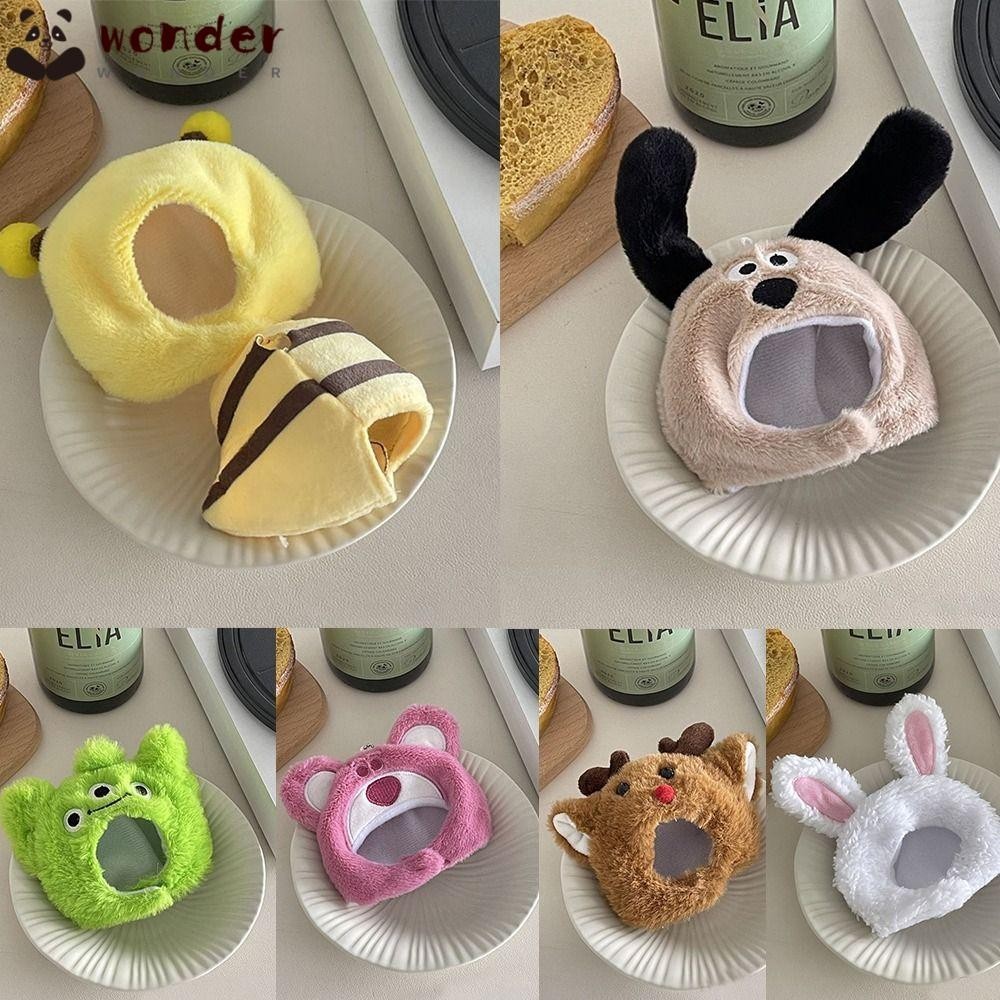 Wonder Loopy Beaver ผ้าคลุมหัวตุ๊กตา,หมวกที่ถอดออกได้หมวกตุ๊กตาการ์ตูน,ของขวัญวันเกิดตุ๊กตาอุปกรณ์เสื้อผ้าสัตว์สีชมพู Little Beaver หมวกเด็กชายและเด็กหญิง