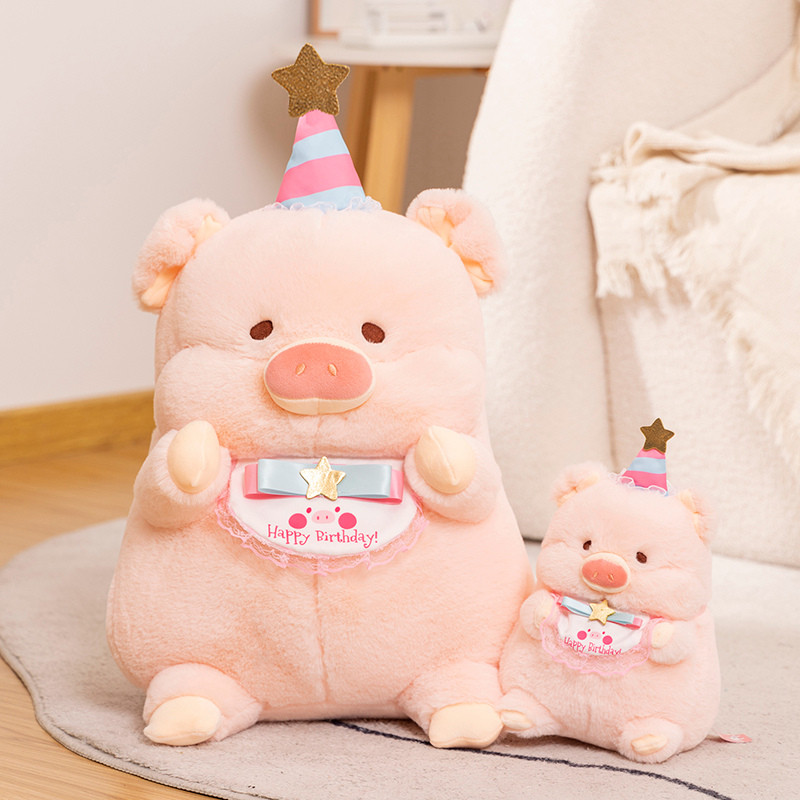 หมูน่ารักของเล่นตุ๊กตา น่ารัก สีชมพูวันเกิดลูกหมูตุ๊กตาตุ๊กตานุ่มสัตว์เลี้ยงหมูตุ๊กตาของเล่นน่ารักเด็กผ่อนคลายตุ๊กตาสร้างสรรค์ตกแต่งห้องนอนเด็กของขวัญวันเกิดตุ๊ก