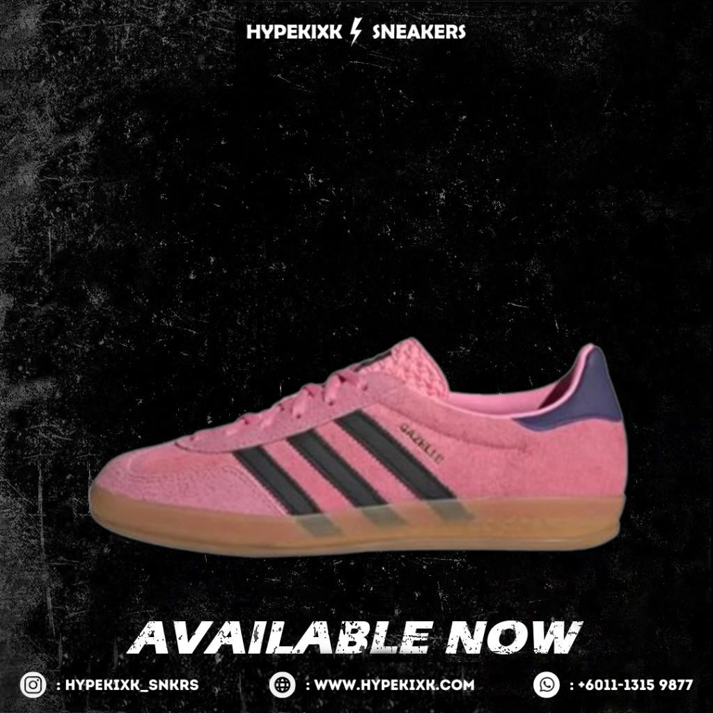 ⚡HYPEKIXK UA⚡  adidas Gazelle Indoor Bliss Pink Purple IE7002 Sneakers Shoes