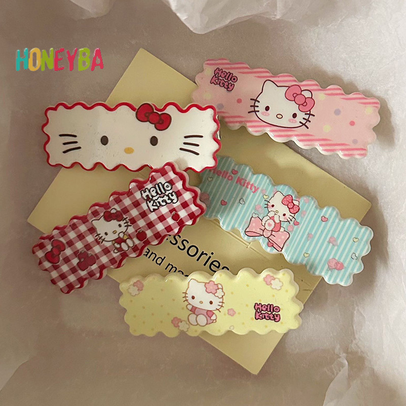 Sanrio High Face Value Anime Hello Kitty Hairpin การ์ตูนน่ารักสาวหัวใจอินเทรนด์และอเนกประสงค์ตกแต่งกิ๊บติดผมหน้าม้าน่า