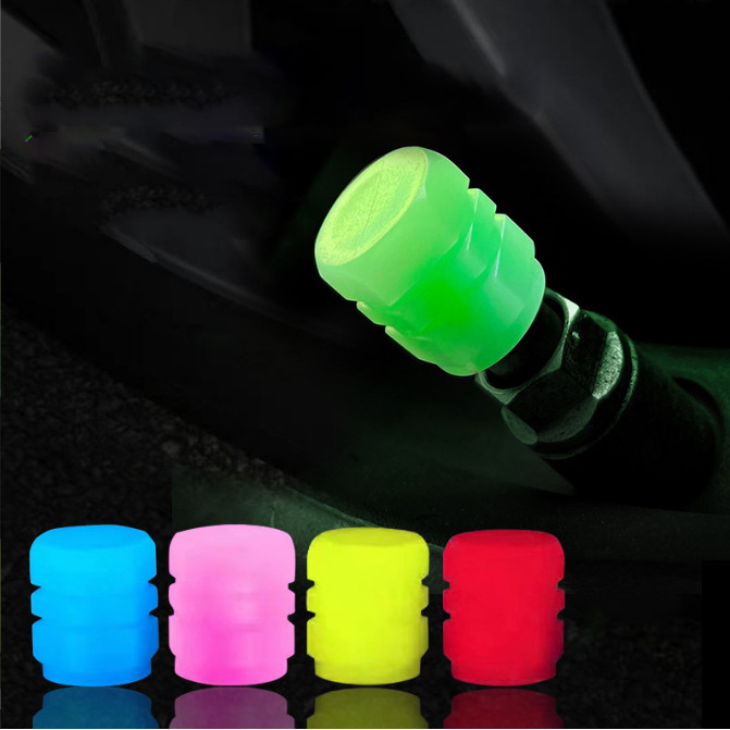 ยางรถยนต์ฝาครอบแกนวาล์วส่องสว่างจักรยานรถยนต์ไฟฟ้ารถจักรยานยนต์ฝาครอบวาล์วส่องสว่างแกนวาล์วฝาครอบสากล