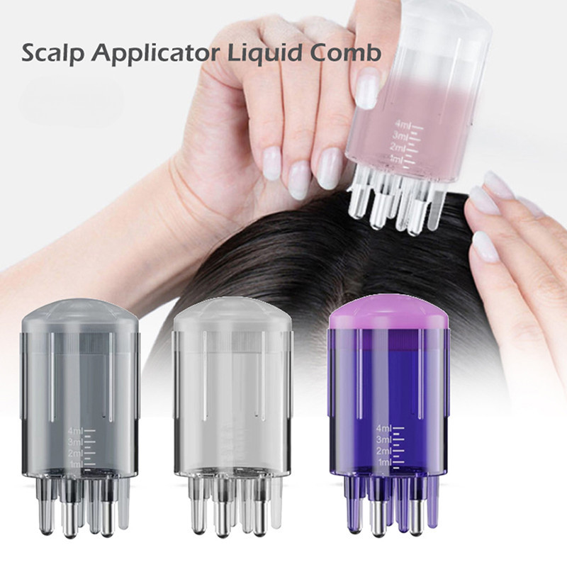 4ml Scalp Applicator หวีนวดสําหรับหัวผม Growth Hair Regrowth Liquid Serum แปรงน้ํามันบํารุงผมรากหวี Anti Hair