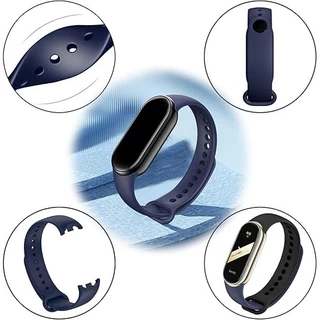 สายซิลิโคนสําหรับ Xiaomi Mi band 10/9 กีฬาเข็มขัดเปลี่ยนสร้อยข้อมือกันน้ํา Xiaomi Smart Mi Band 10 9 สายนาฬิกาอุปกรณ์เสริม