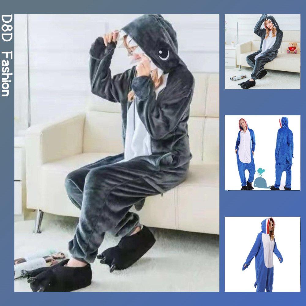 D8🔥 พร้อมส่ง🔥 ชุดมาสคอต, ชุดโฮม, ชุดสัตว์, ชุดฉลาม, ชุดนอนกันหนาว