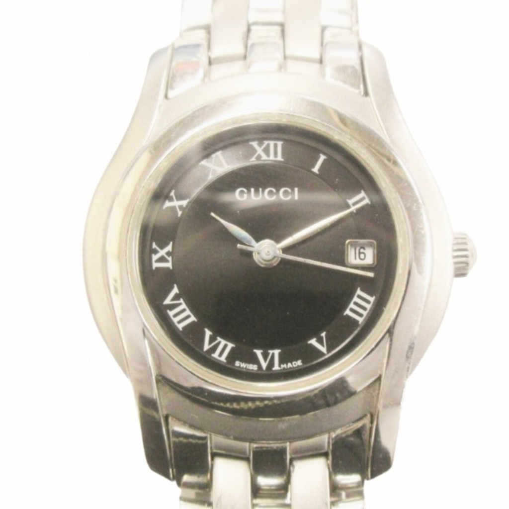 Gucci 5500L Watch Quartz SS Date Black Dial ■KK6 Direct from Japan Secondhand  83c827e9e62292875c12b