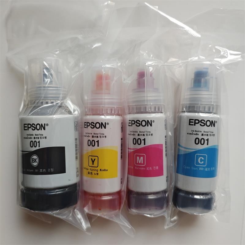 หมึก EPSON 001 (nobox) 100% ไม่มีตลับหมึก Epson T03Y (001) ชุดขวดหมึก 4 สี หมึกเครื่องพิมพ์ (L4150/L